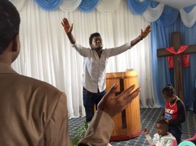 A worship service at Central Legetaffo Meserete Kristos Church, Ethiopia. Photo: Tesfatsion Dalellew